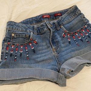 Jean shortie shorts